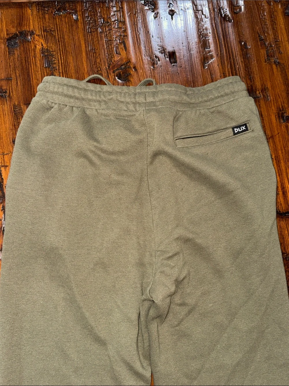 DUX WATERFOWL CO OLIVE GRN DRAWSTRING WAIST CUFFED ANKLES SIDE PKTS/BK PKT ZIP - Picture 10 of 15